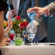 Sand ceremony at vow renewal, Hotel Arts Kensington, Calgary, AB
